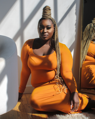 Signature Soft Cotton Ribbed Long Sleeve Maxi Dress