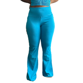 Soft Lounge Wide Waistband Yoga Flare Pants | Deep Sky