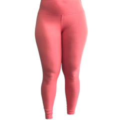 Microfiber Full Length Wide Waistband Leggings - Dusty Rose