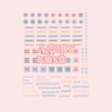 120 Self-Care Stickers Set – Make Your Reset Ritual Even Cuter