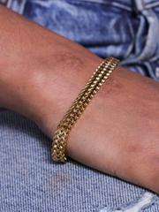 Double Chevron Woven Link Bracelet