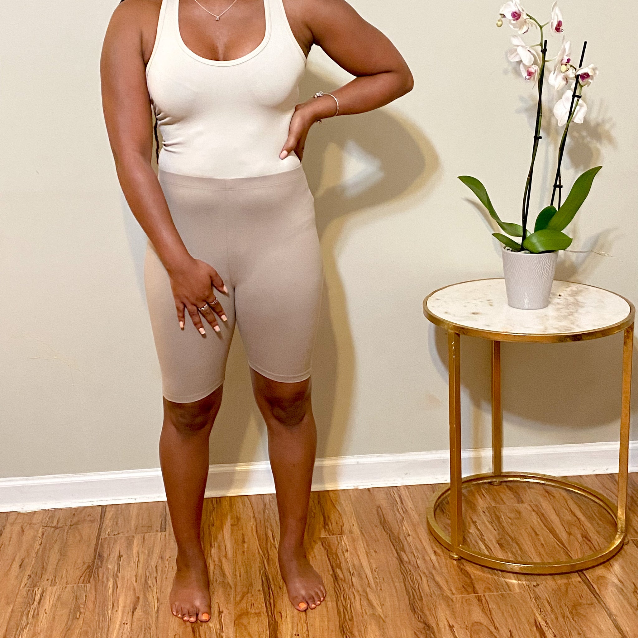 Buttery Soft Biker Shorts - Ash Mocha