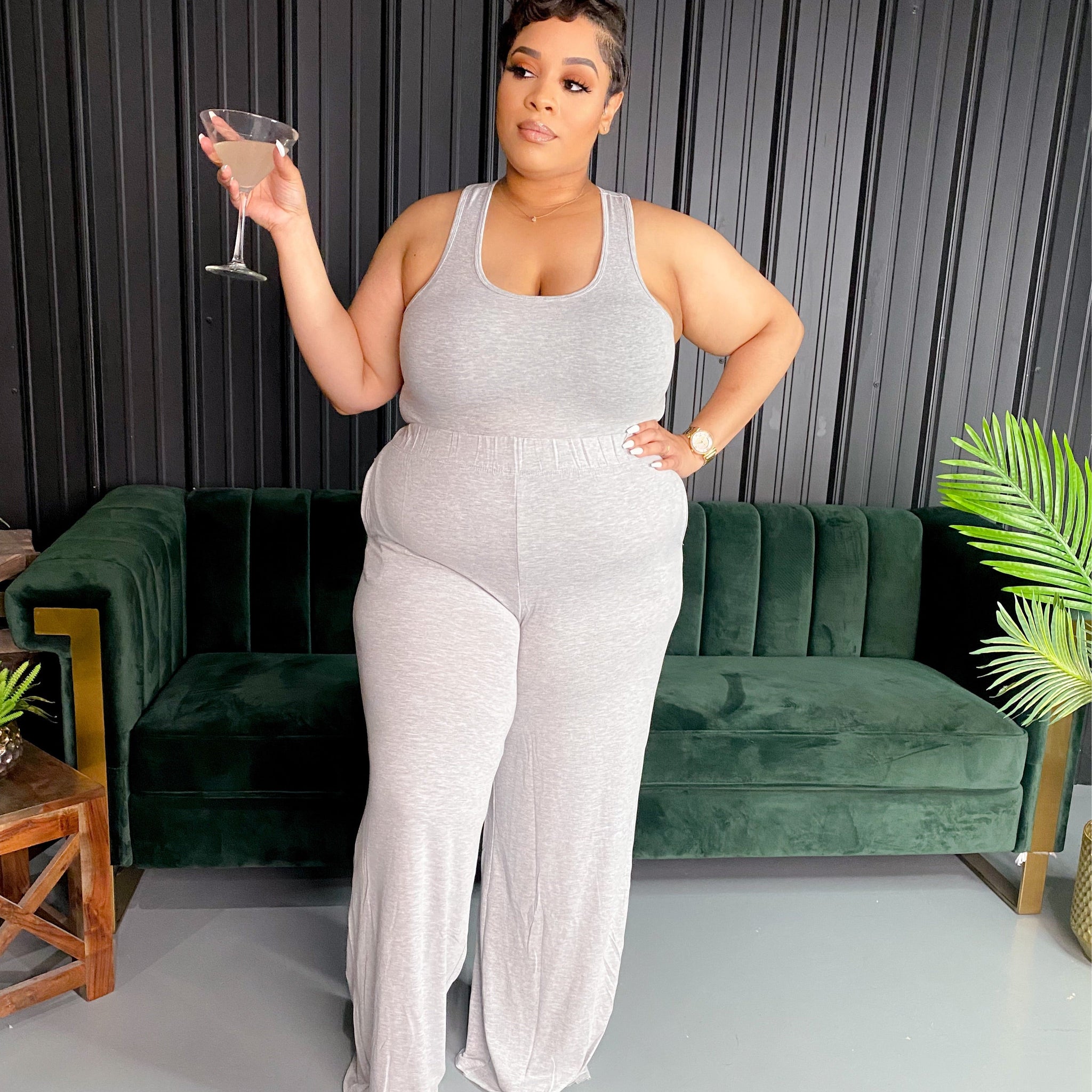 Buttery Soft  Wide Leg Pants | Heather Grey