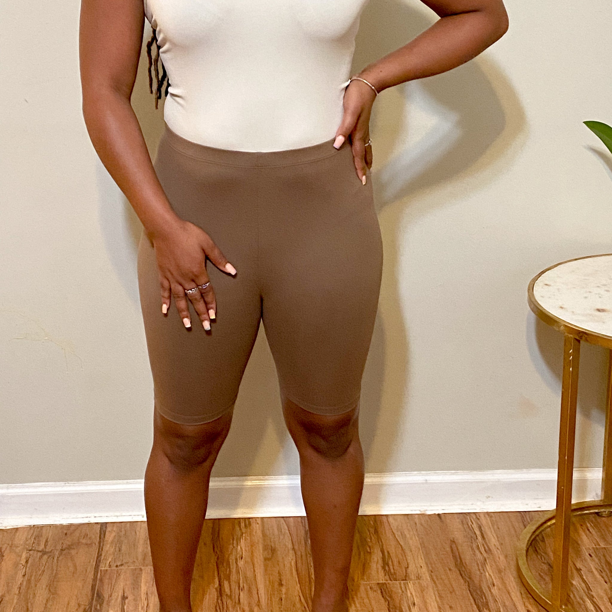 Buttery Soft Biker Shorts - Cocoa